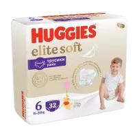 Изображение товара Huggies Elite Soft 6 подгузники-трусики (15-25кг), 32шт