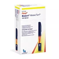 Изображение товара Фиасп ФлексПен раствор д/инъекций 100 ЕД/мл, 3,0мл №5