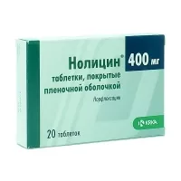 Изображение товара Нолицин таблетки покрыт. п/о 400мг, №20