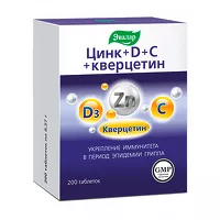 Изображение товара Эвалар Цинк + витамин С + витамин D + кверцетин таблетки, №200