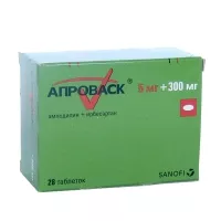 Изображение товара Апроваск таблетки покрыт. п/о 300мг+5мг, №28