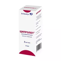 Изображение товара Ципролет капли глазные 3мг/мл, 5мл