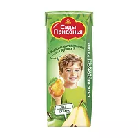 Изображение товара Сады Придонья сок яблоко-груша с мякотью (5+мес), 200мл