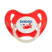 Изображение товара Baboo Marine ночная пустышка силиконовая круглый сосок (6+мес) цвет красный