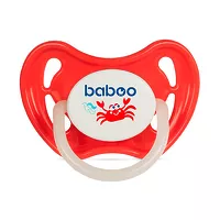 Изображение товара Baboo Marine ночная пустышка силиконовая круглый сосок (6+мес) цвет красный