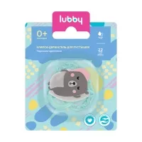 Lubby клипса для пустышки медведь (0+мес)