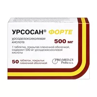 Изображение товара Урсосан Форте таблетки покрыт. п/о 500мг, №50