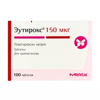 Изображение товара Эутирокс таблетки 150мкг, №100