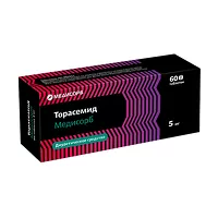 Изображение товара Торасемид таблетки Медисорб 5мг, №60