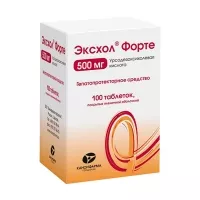Изображение товара Эксхол Форте таблетки покрыт. п/о 500мг, №100