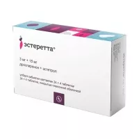 Изображение товара Эстеретта таблетки покрыт. п/о 3мг+15мг, №28