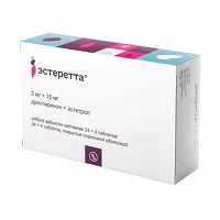 Изображение товара Эстеретта таблетки покрыт. п/о 3мг+15мг, №28
