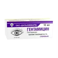 Изображение товара Гентамицин капли глазные 3мг, 10мл
