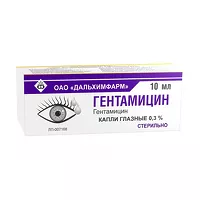 Изображение товара Гентамицин капли глазные 3мг, 10мл