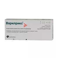 Изображение товара Вакцина Варилрикс (против ветряной оспы) лиофилизат д/пригот. р-ра д/инъекций, 0,5мл №1