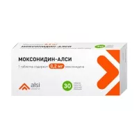 Изображение товара Моксонидин-Алси таблетки покрыт. п/о 0,2мг, №30
