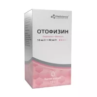 Vitascience Отофизин капли ушные 10мг/г+40мг/г, 10г
