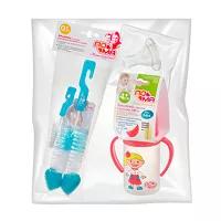 Изображение товара Пома набор бутылочка с силиконовой соской+соска силиконовая+ершик