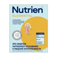 Изображение товара Nutrien Elemental Сухое лечебное питание с нейтральным вкусом, 350г