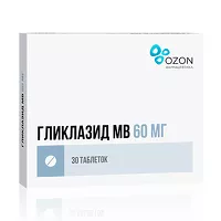 Изображение товара Гликлазид МВ таблетки с модиф. высвоб. 60мг, №30