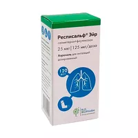 Изображение товара Респисальф Эйр аэроз. д/ингал. доз. 25мкг+125мкг/доза, 120доз