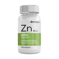 Изображение товара VitaScience Цинк хелат таблетки 25мг, №100