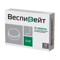 Изображение товара Веспирейт таблетки с пролонг. высвоб. 15мг, №30