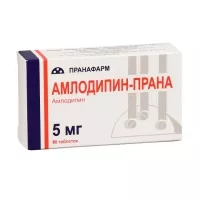 Изображение товара Амлодипин-Прана таблетки 5мг, №90