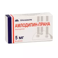 Изображение товара Амлодипин-Прана таблетки 5мг, №90