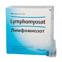 Изображение товара Лимфомиозот раствор д/в/м введ. гомеопатический, 1,1мл №100