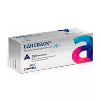 Изображение товара Сановаск таблетки покрыт. кишечнораств. плен. об. 75мг, №30