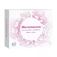 Изображение товара Магнепасит таблетки покрыт. п/о 100мг+10мг, №60
