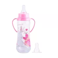 Курносики бутылочка для кормления с ручками и 2-мя силиконовыми сосками (6+мес) цвет в ассортим., 250мл