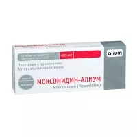 Изображение товара Моксонидин-Алиум таблетки покрыт. п/о 0,4мг, №30