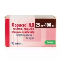 Изображение товара Лориста НД таблетки покрыт. п/о №90, 25мг+100мг
