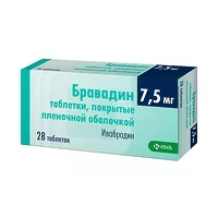 Изображение товара Бравадин таблетки покрыт. п/о 7,5мг, №28