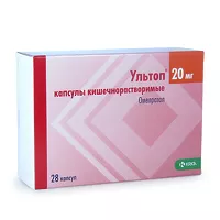 Изображение товара Ультоп капсулы кишечнораст. 20мг, №28