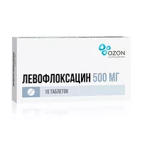 Изображение товара Левофлоксацин таблетки покрыт. п/о 500мг, №10