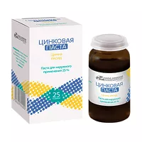 Изображение товара Цинковая паста д/наружн. прим. 25%, 25г