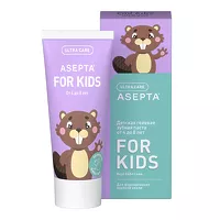 Изображение товара Asepta For Kids гелевая зубная паста для детей от 4 до 8 лет со вкусом бабл гама, 50мл