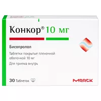 Изображение товара Конкор таблетки покрыт. п/о 10мг, №30 Мерк