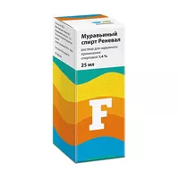 Изображение товара Муравьиный спирт Реневал раствор д/наружн. прим. 1,4%, 25мл