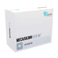 Изображение товара Месалазин таблетки покрыт.кишечнораств.об. 500мг, №100