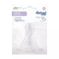 Vitaland baby соска силиконовая классическая быстрый поток (6+мес)