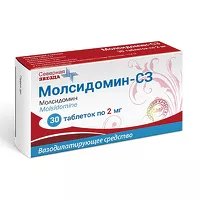Изображение товара Молсидомин-СЗ таблетки 2мг, №30