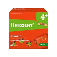 Изображение товара Пиковит таблетки п/о для детей с 4 лет, №60