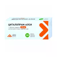 Изображение товара Циталопрам-Алси таблетки покрыт. п/о 10мг, №30