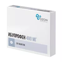 Изображение товара Ибупрофен таблетки покрыт. п/о 400мг, №20