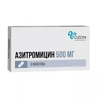 Изображение товара Азитромицин капсулы 500мг, №3