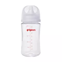 Изображение товара Pigeon SofTouch Peristaltic PLUS бутылочка для кормления бутылочка стеклянная с силиконовой соской (3+мес), 240мл